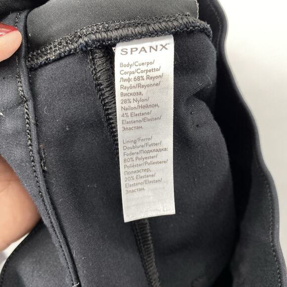 SPANX The Perfect Black Ponte Ankle Pants Size XS Skinny Back Pockets 20202R - Picture 9 of 12